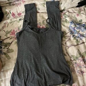 small dark gray romper